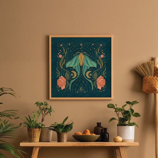 The Magical Luna Moth | Botanical Art Print