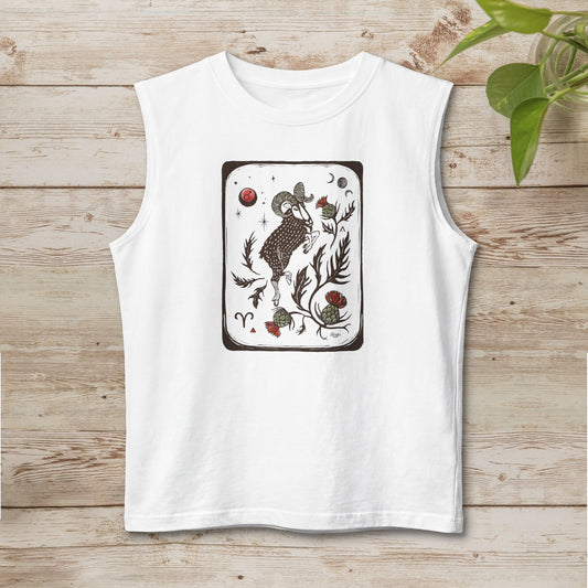 Aries Sleeveless Unisex Muscle Tank | 100% Cotton