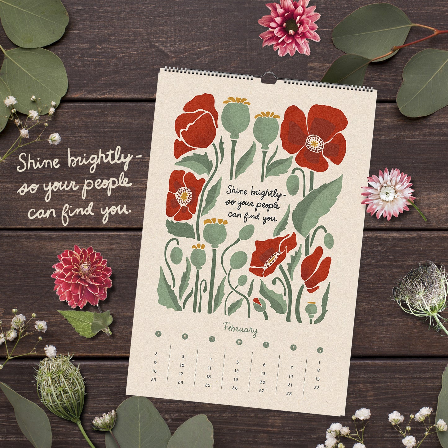 "Looking for the Magic" 2025 Botanical Wall Calendar