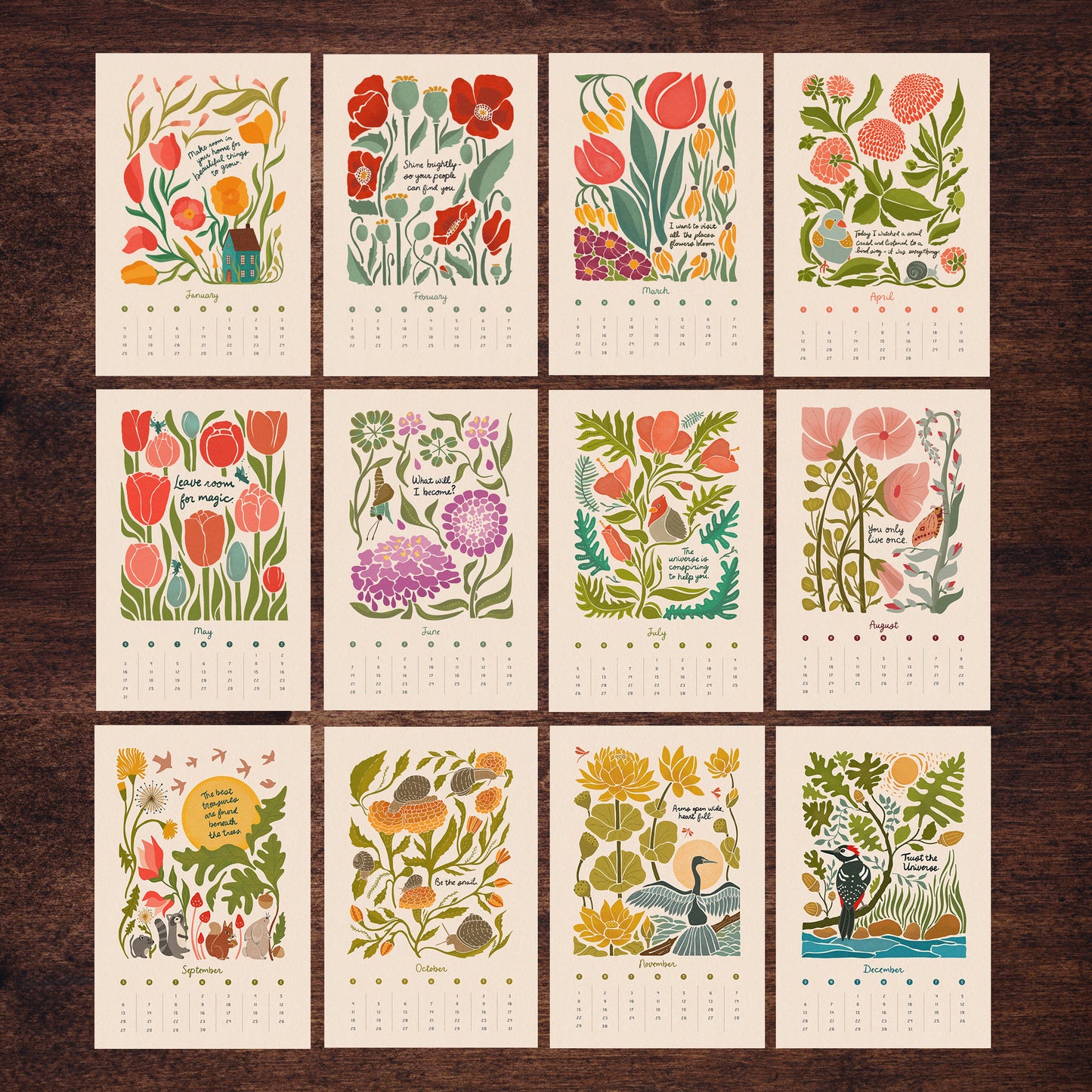 2026 "Looking for the Magic" Artist - Illustrated Botanical Calendar, 1st Edition