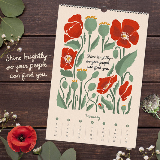 2026 "Looking for the Magic" Artist - Illustrated Botanical Calendar, 1st Edition