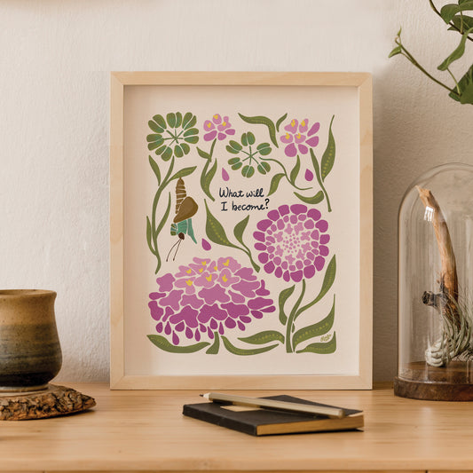 "What Will I become" | Botanical Moth Art Print