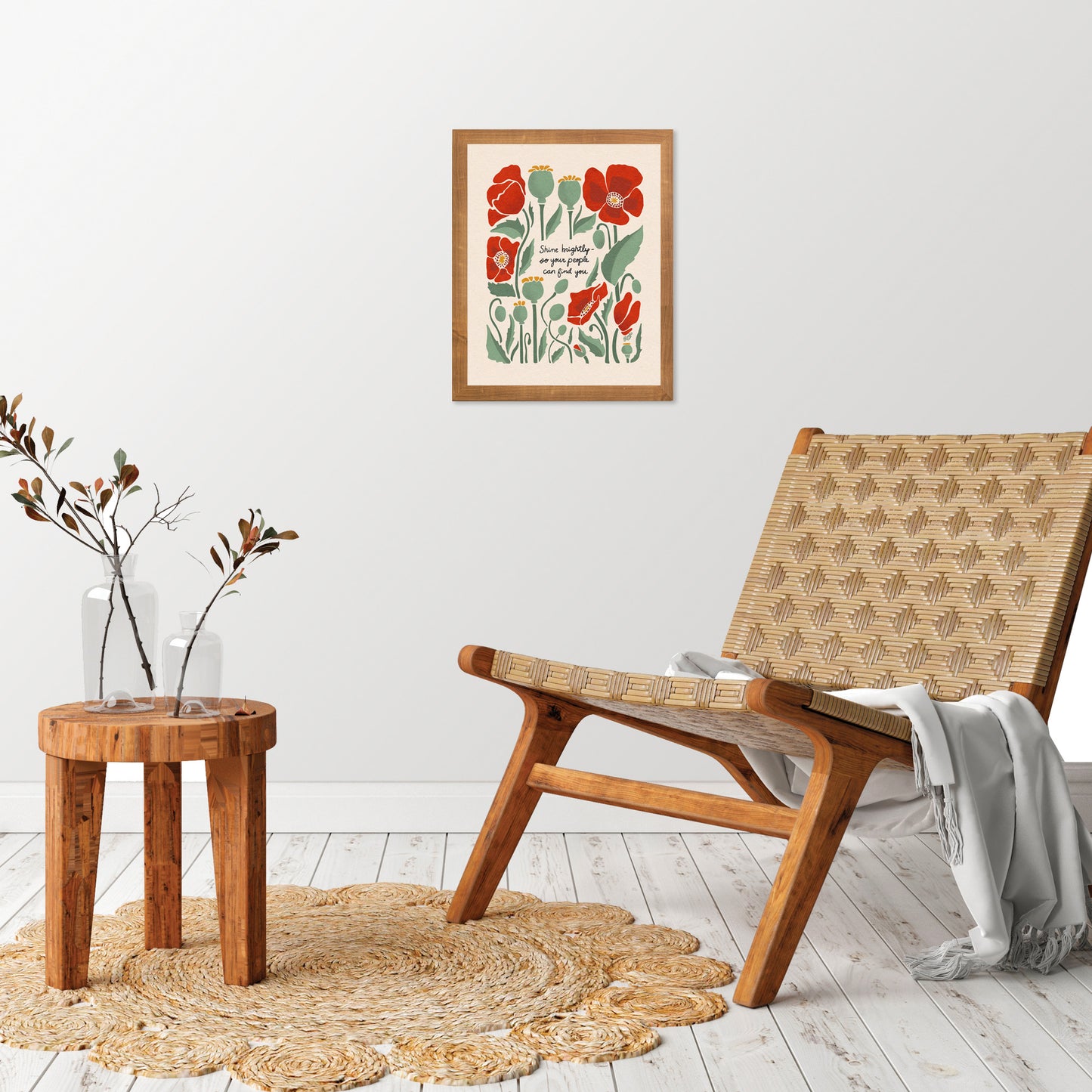 Red Poppies "Shine Brightly" | Botanical Wall Print