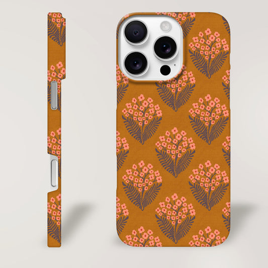 Pink Boho Folk Art Floral Pattern Print | Apple iPhone Slim Case