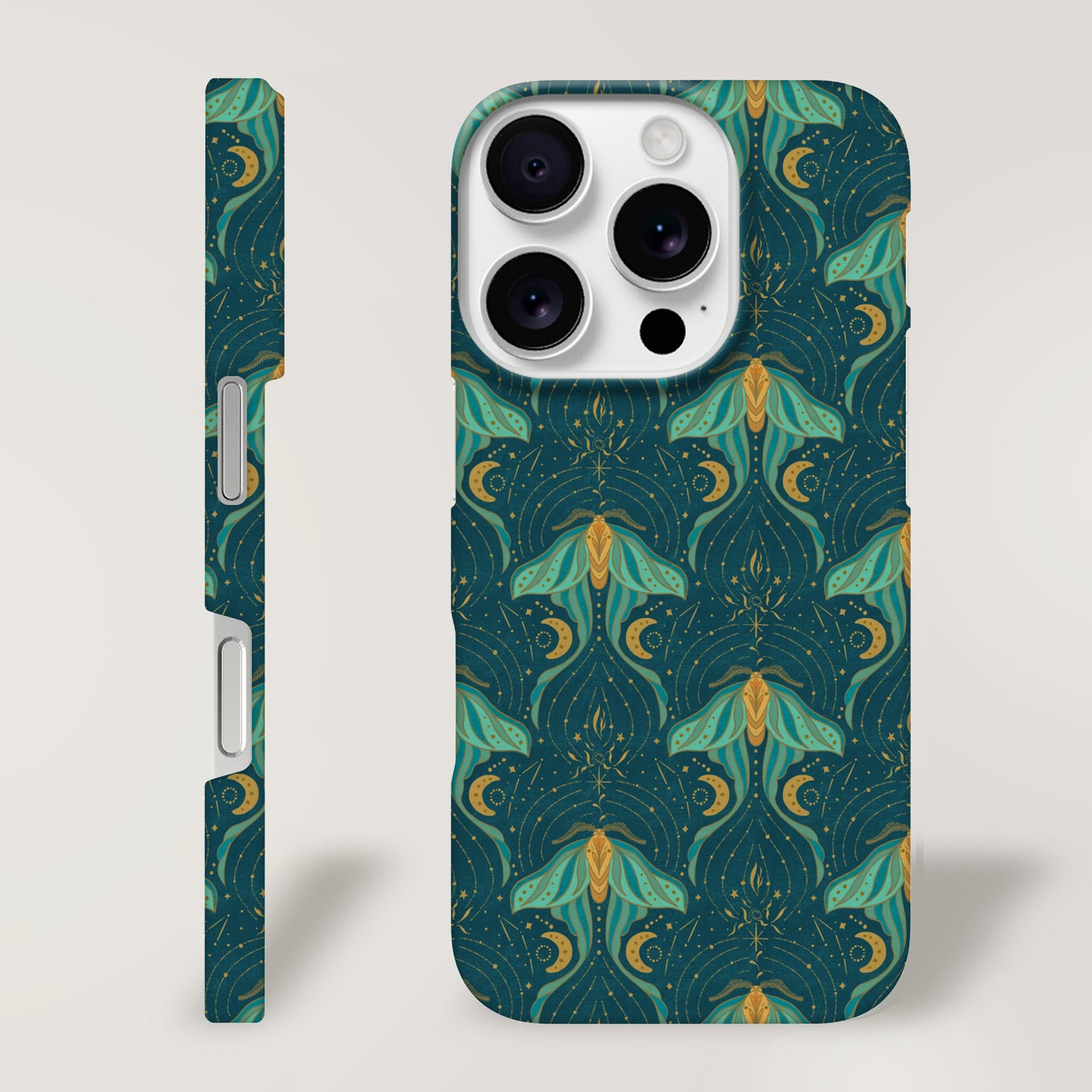 Luna Moth Celestial Pattern Print | Apple iPhone Slim Case