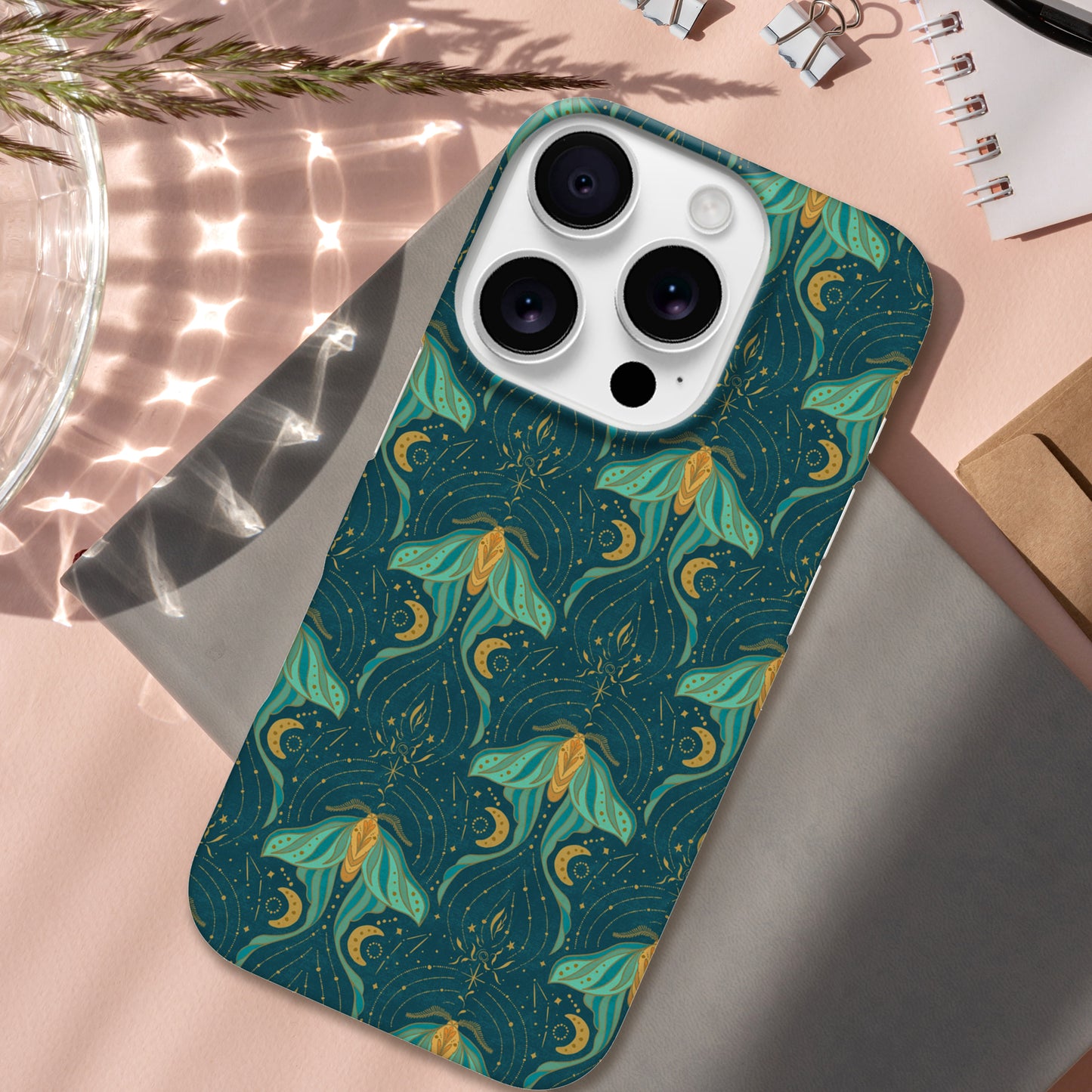 Luna Moth Celestial Pattern Print | Apple iPhone Slim Case