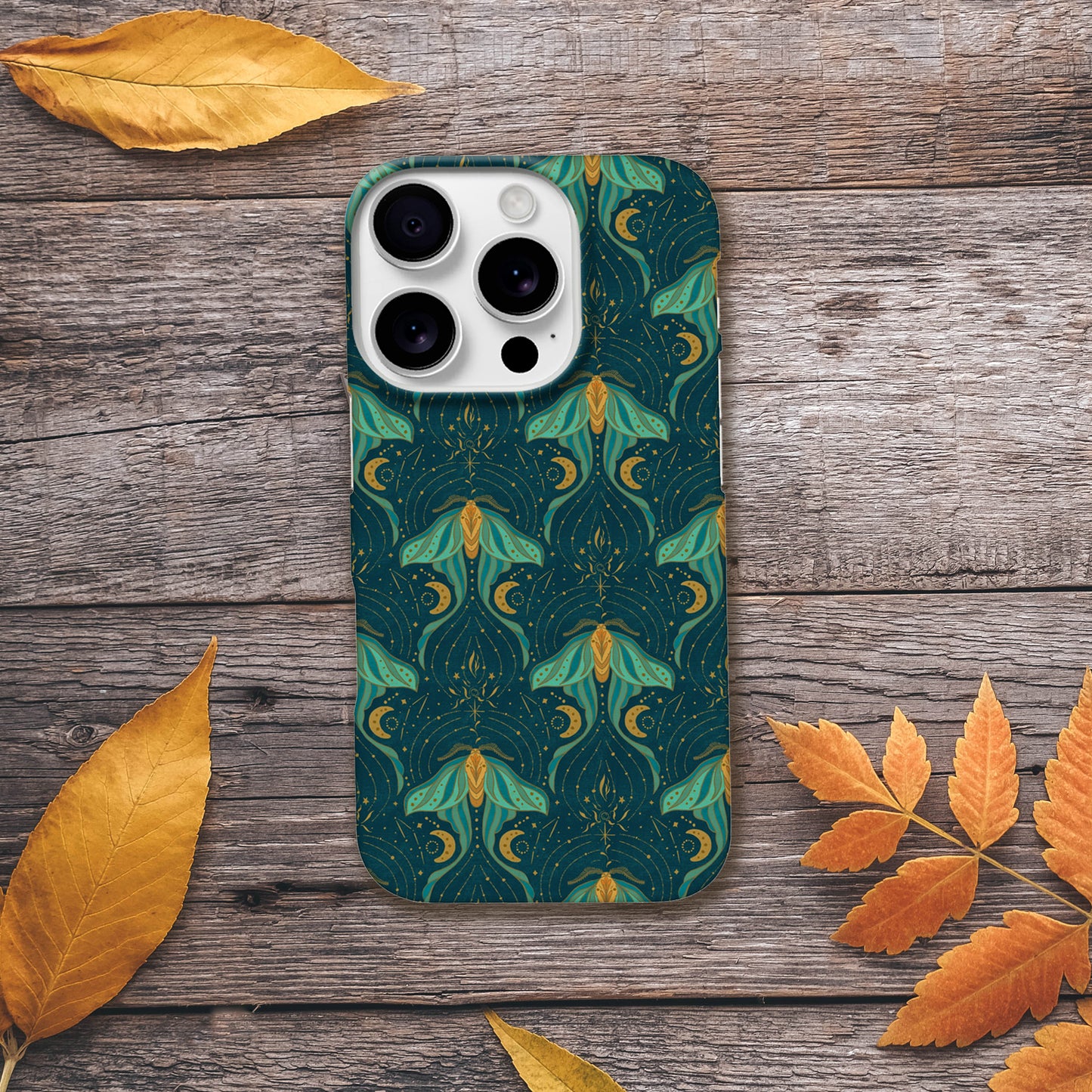 Luna Moth Celestial Pattern Print | Apple iPhone Slim Case