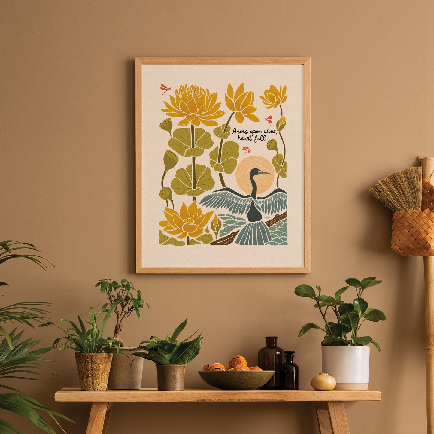 "Arms Wide Open, Heart Full" | Botanical Wall Print