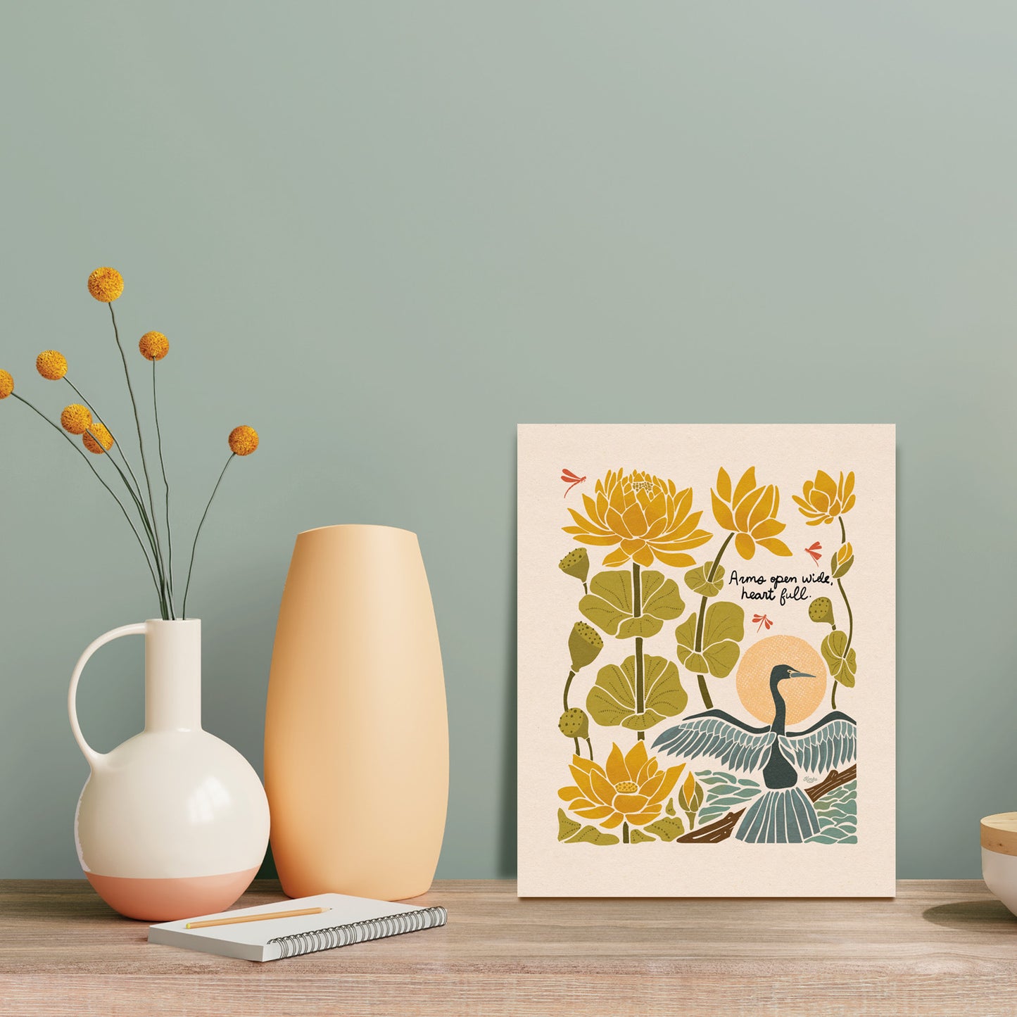 "Arms Wide Open, Heart Full" | Botanical Wall Print