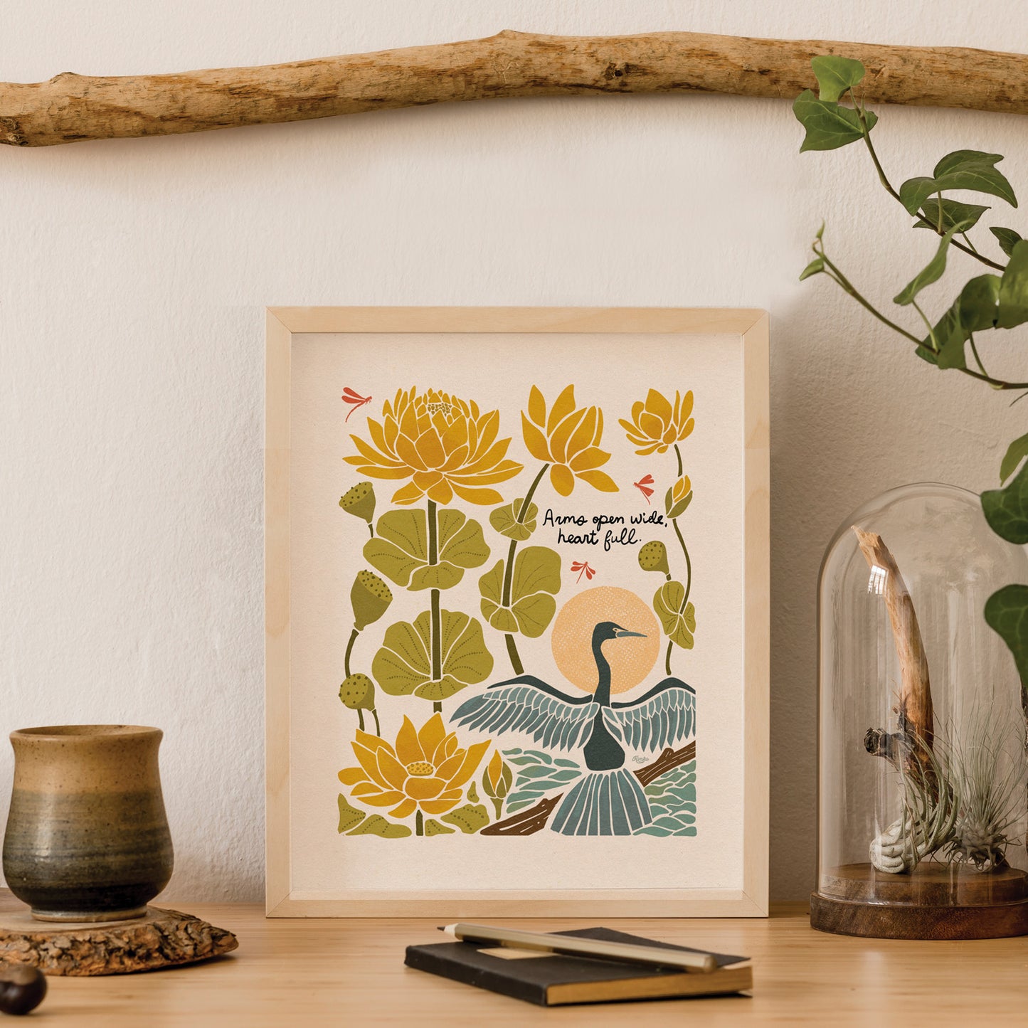 "Arms Wide Open, Heart Full" | Botanical Wall Print