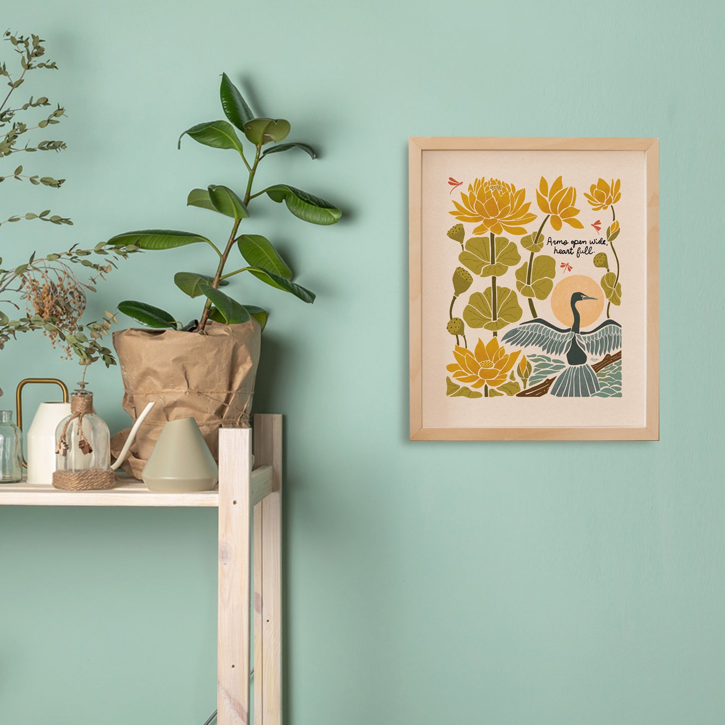 "Arms Wide Open, Heart Full" | Botanical Wall Print