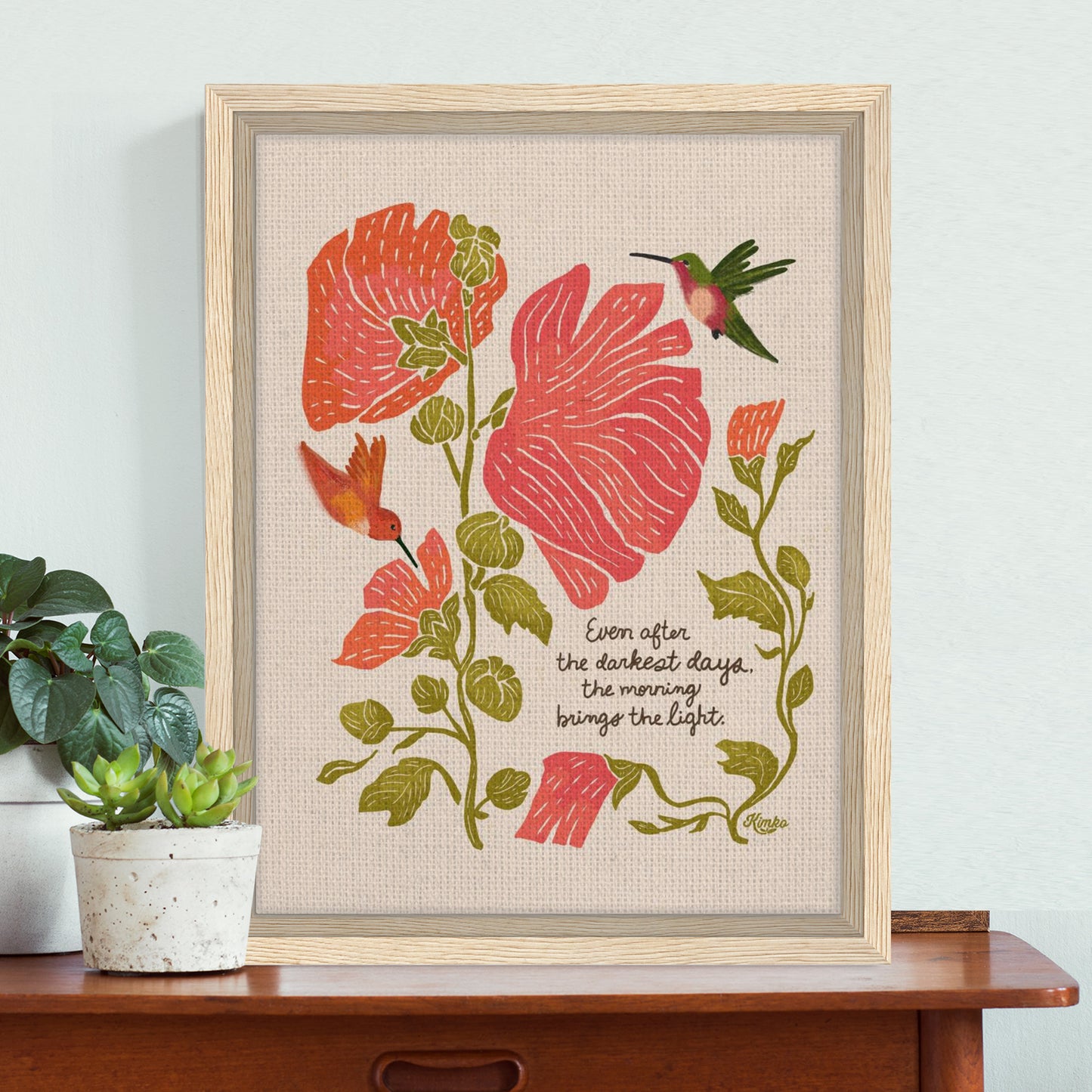 "Even after the darkest days, the morning brings the light." | Hummingbirds & Hollyhocks