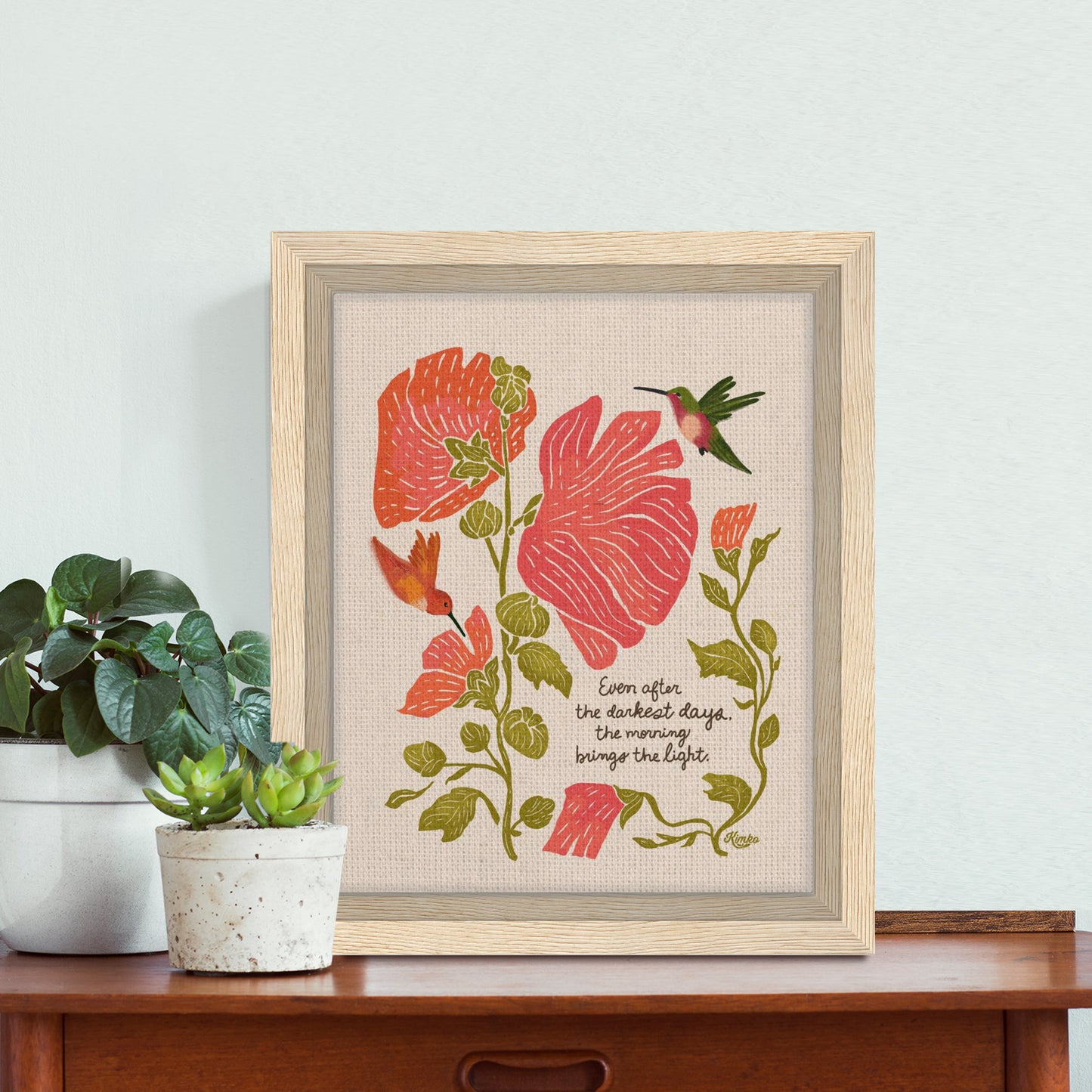 "Even after the darkest days, the morning brings the light." | Hummingbirds & Hollyhocks