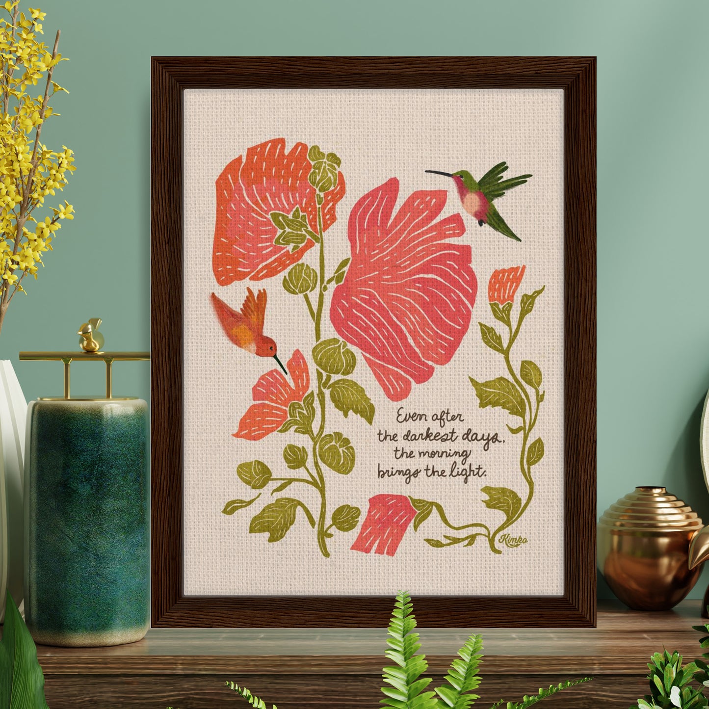 "Even after the darkest days, the morning brings the light." | Hummingbirds & Hollyhocks