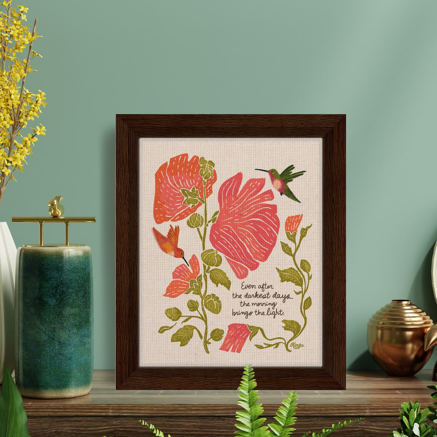 "Even after the darkest days, the morning brings the light." | Hummingbirds & Hollyhocks