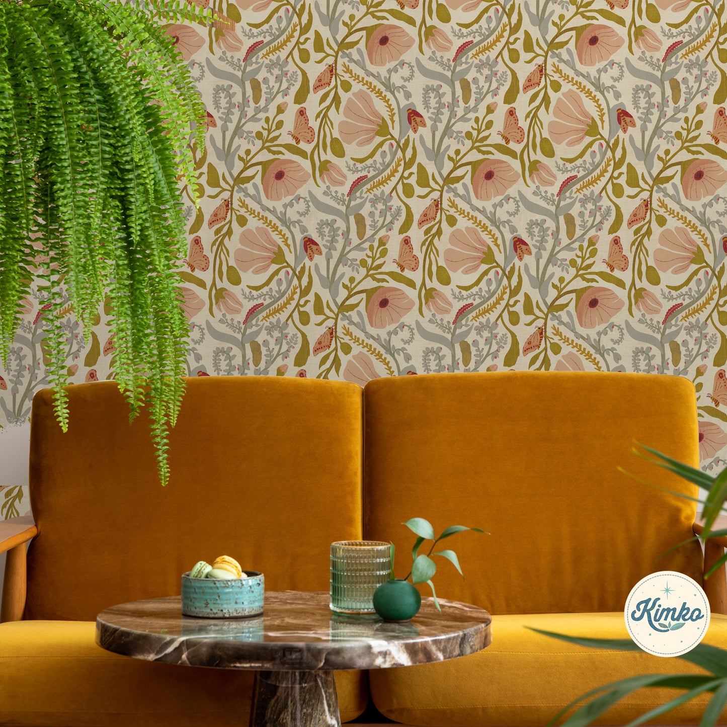 The Poppy & the Moth Folk Fable Wallpaper