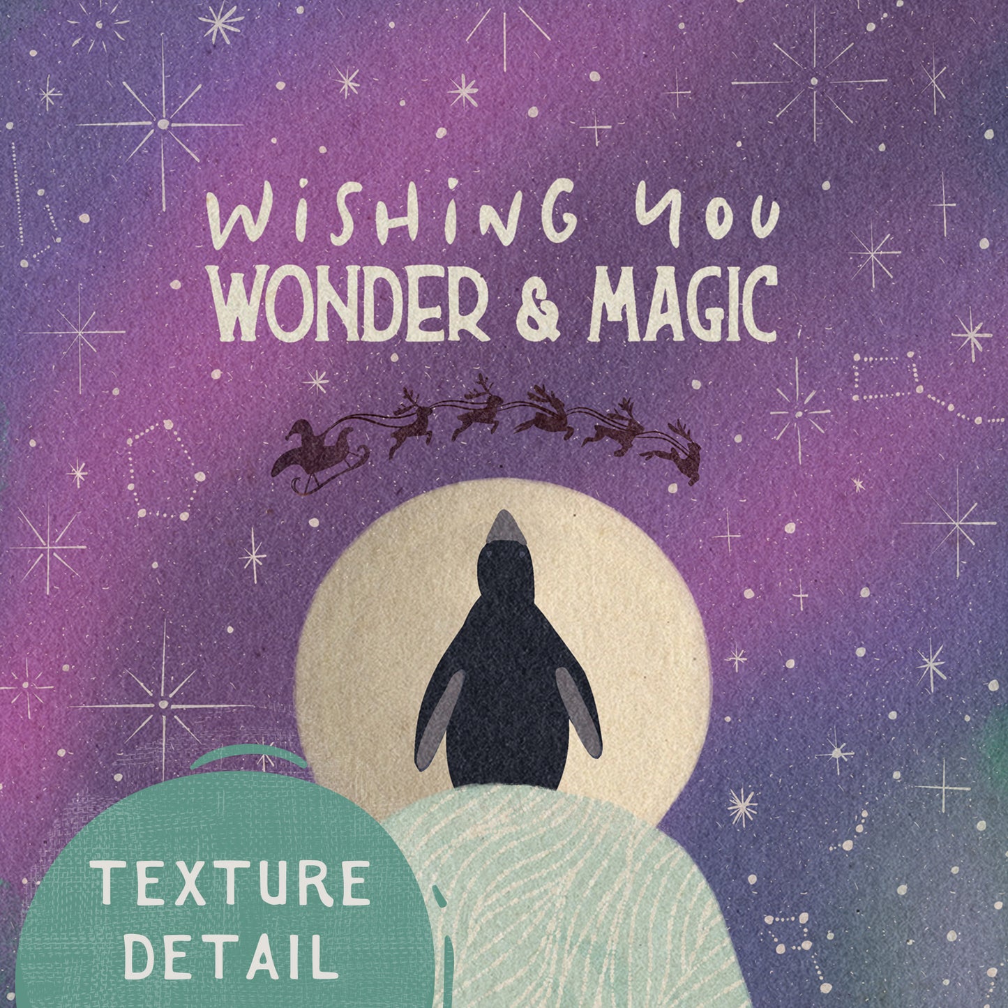 Arctic Penguin Wonder and Magic Holiday Cards | 10 Pack