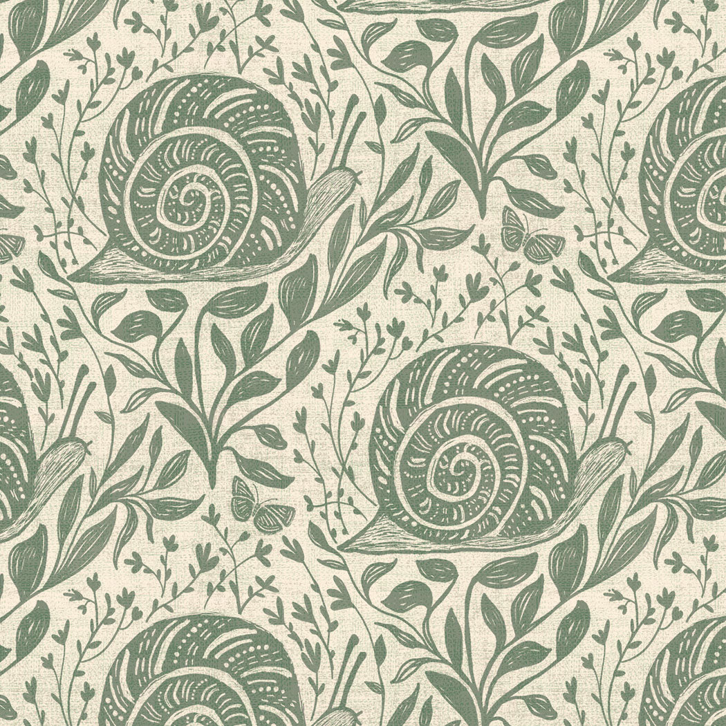 Sylvie the Snail Wallpaper in Pixie Moss