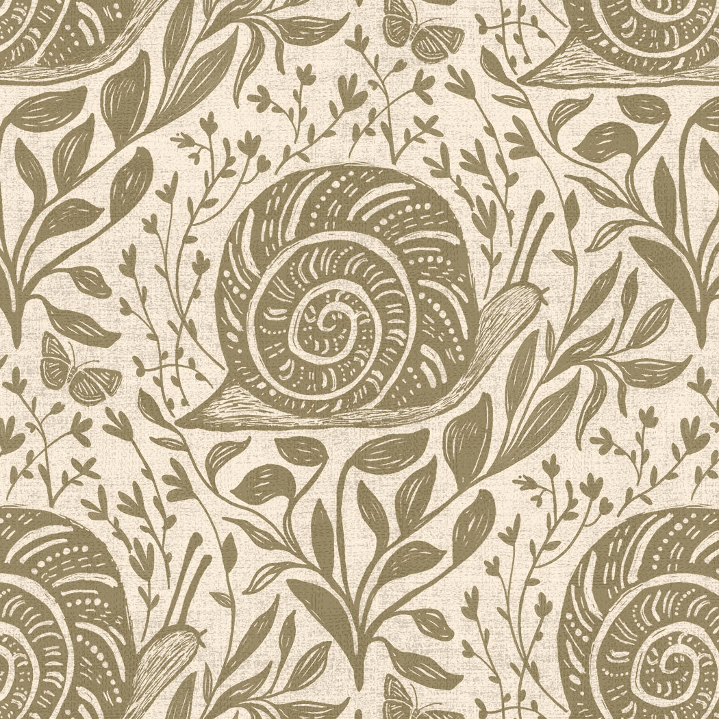 Sylvie the Snail Wallpaper in Sandstone