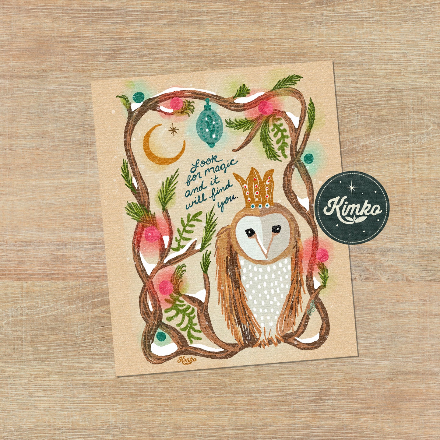 Snow Queen Magical Owl Holiday Greeting Cards