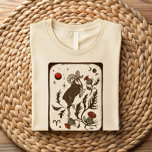Aries folk Art T-shirt | 100% Cotton