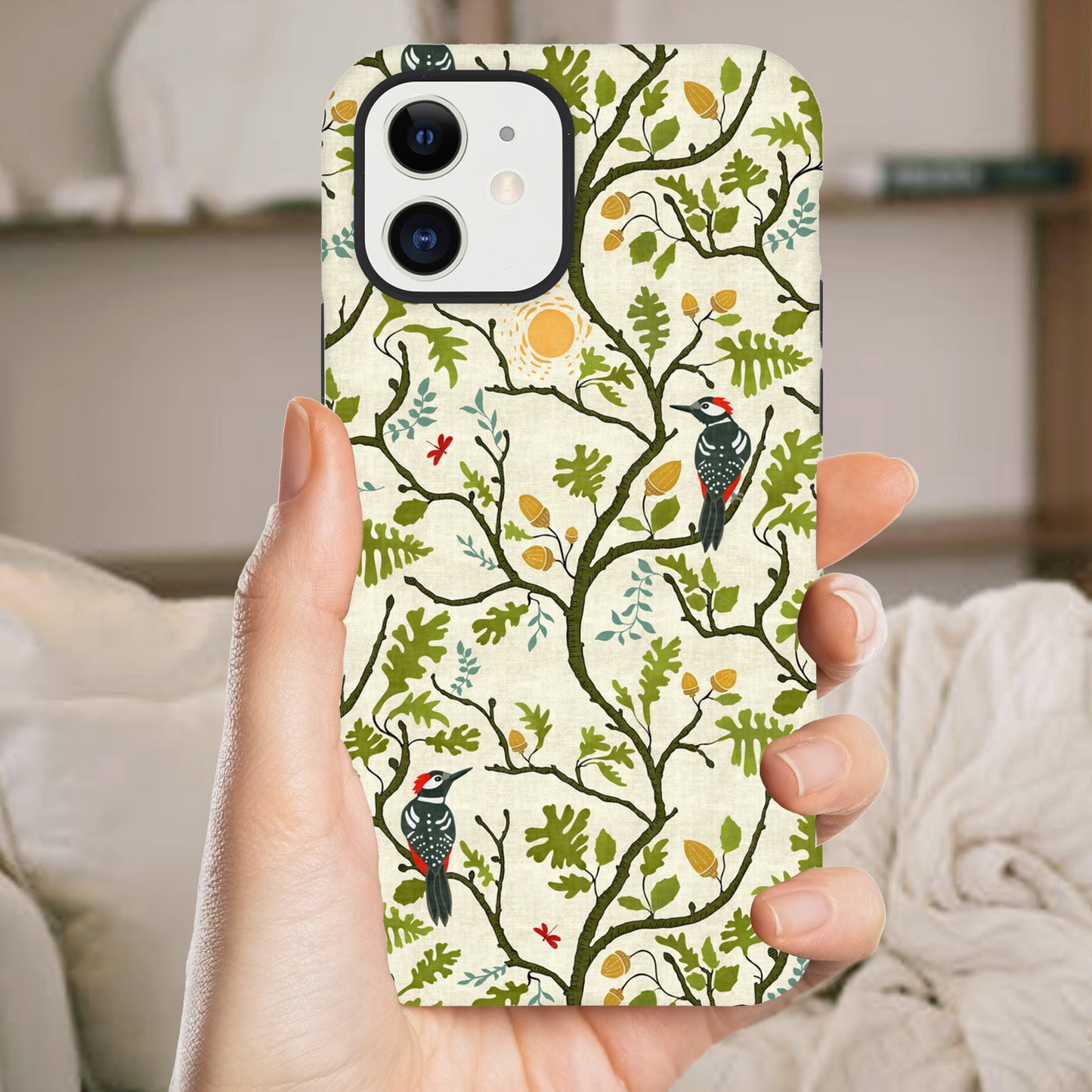 Into the Oaks Woodpecker Print | Apple iPhone Tough Case