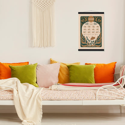 2026 Lunar Moon Magic Folk Art Calendar | Wood Hanger