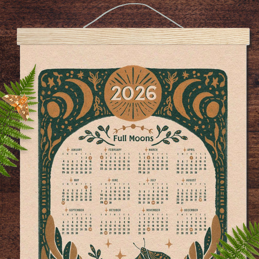 2026 Full Moon Magic Calendar | Self-Hanging