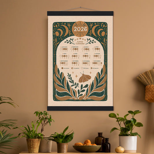 2026 Lunar Moon Magic Calendar | Wood Hanger