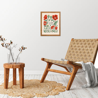 Red Poppies "Shine Brightly" | Botanical Wall Print