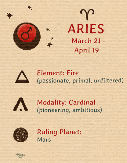 Aries Folk Art | Art Print