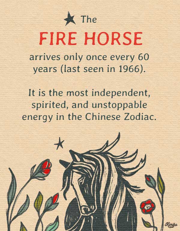 The Year of the Fire Horse | Art Print