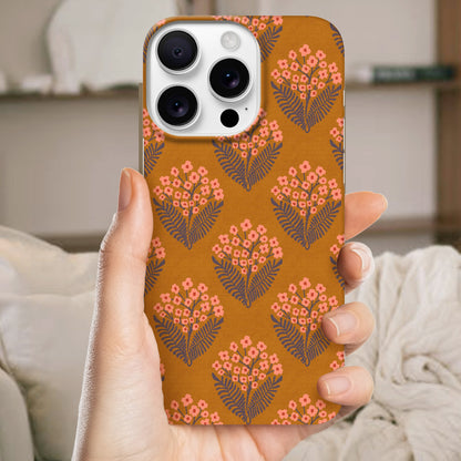 Pink Boho Folk Art Floral Pattern Print | Apple iPhone Slim Case