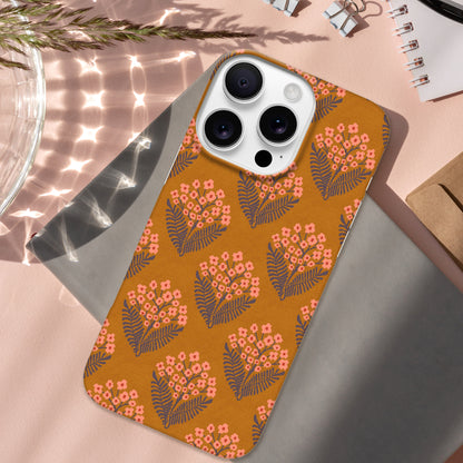 Pink Boho Folk Art Floral Pattern Print | Apple iPhone Slim Case