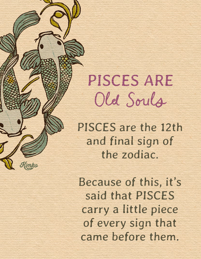 Pisces Folk Art | Art Print