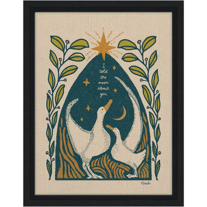 The Albatross & The Moon | Framed Canvas Print