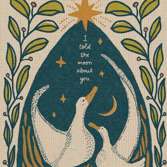 The Albatross & The Moon | Framed Canvas Print