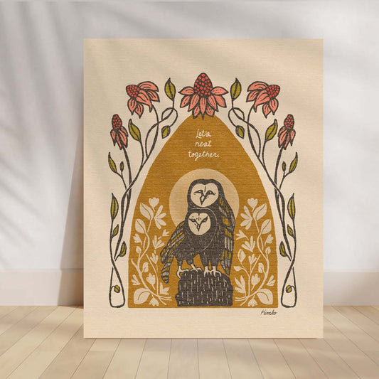 Barn Owls by Moonlight | Art Print