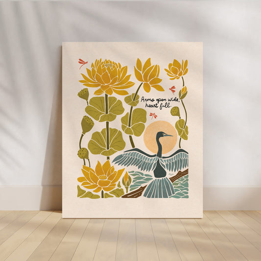 "Arms Wide Open, Heart Full" | Botanical Wall Print