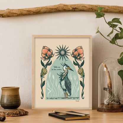 The Great Blue Heron | "Take me to the water."