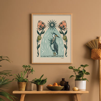 The Great Blue Heron | Art Print