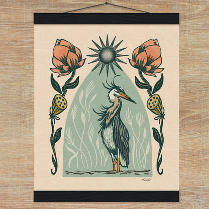 The Great Blue Heron| Wooden Hanger