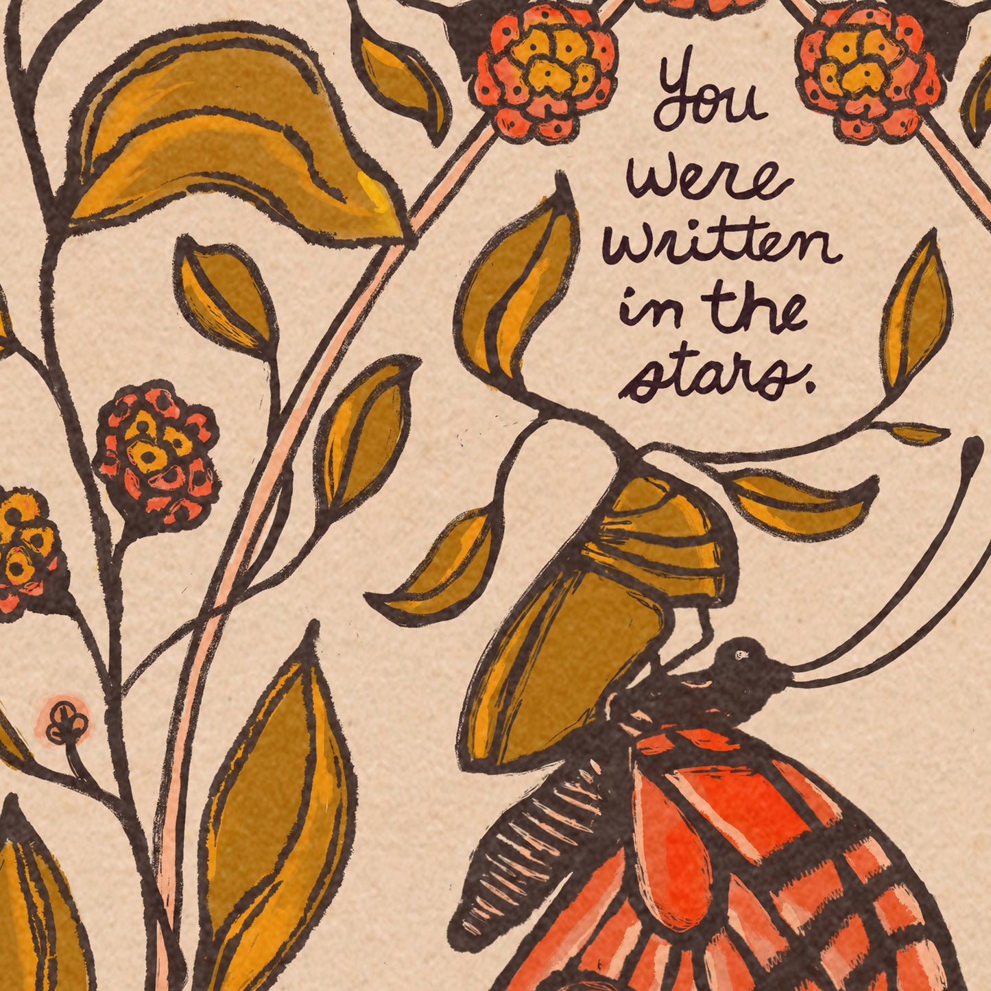 Butterfly + Lantana | "You were written in the stars."