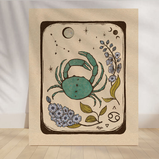 Cancer Zodiac Sign | Folk  Art  Print