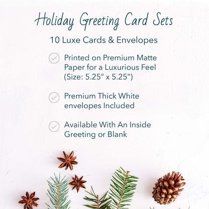 Two Turtle Doves Christmas Card Set | "Wishing you a holiday filled with Joy." (10)