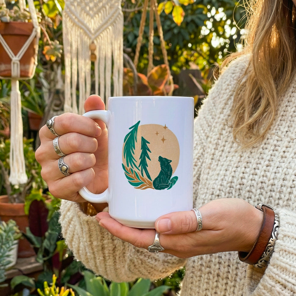 The Wolf Moon Ceramic Mug |January Full Moon