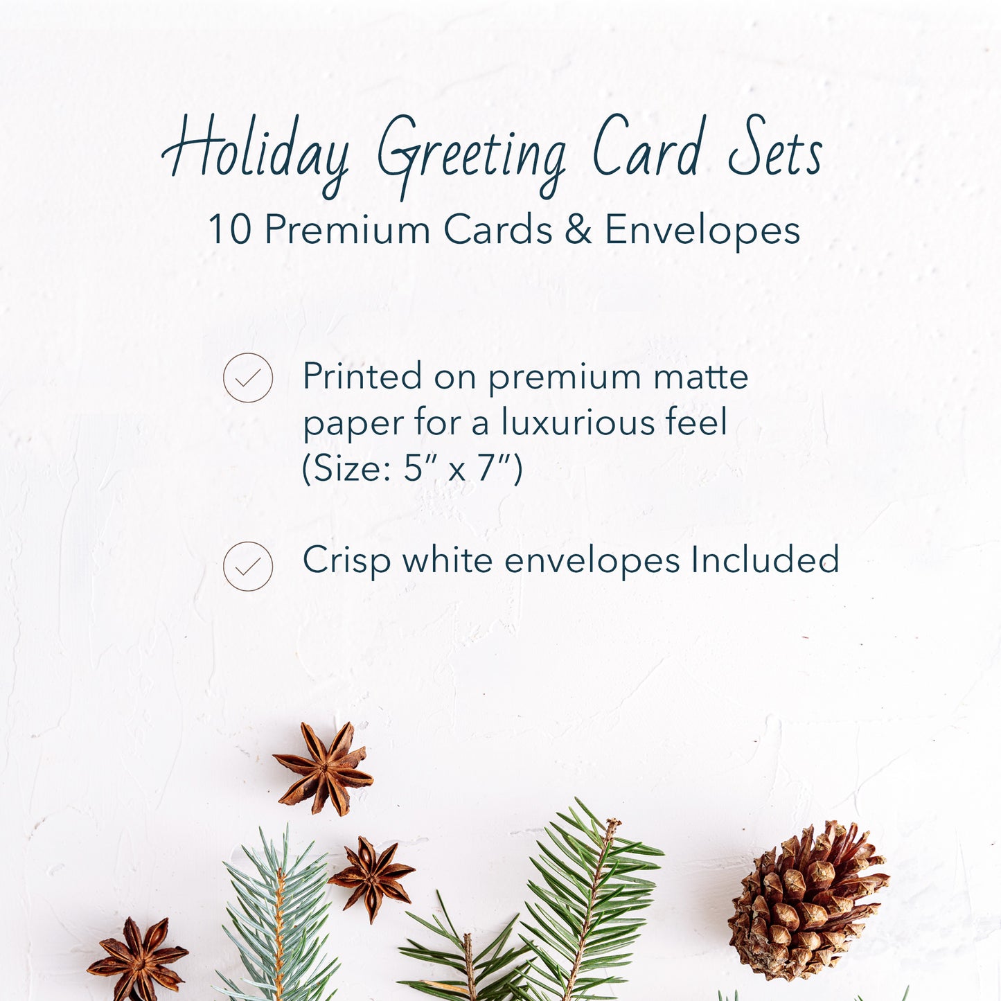 Tidings of Comfort and Joy Christmas Cards | 10 Pack | Blank