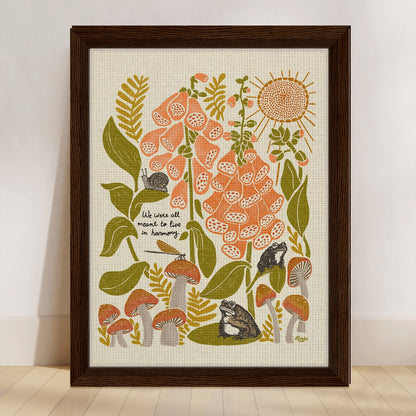 We were all meant to live in harmony. | Frogs & Foxglove