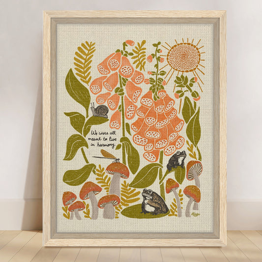 We were all meant to live in harmony. | Frogs & Foxglove