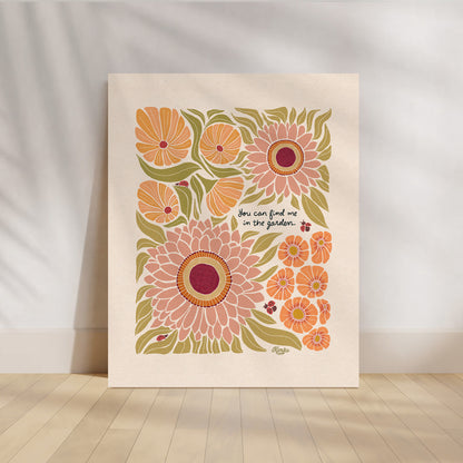 "You can find me in the garden." | The Ladybug Garden Art Print